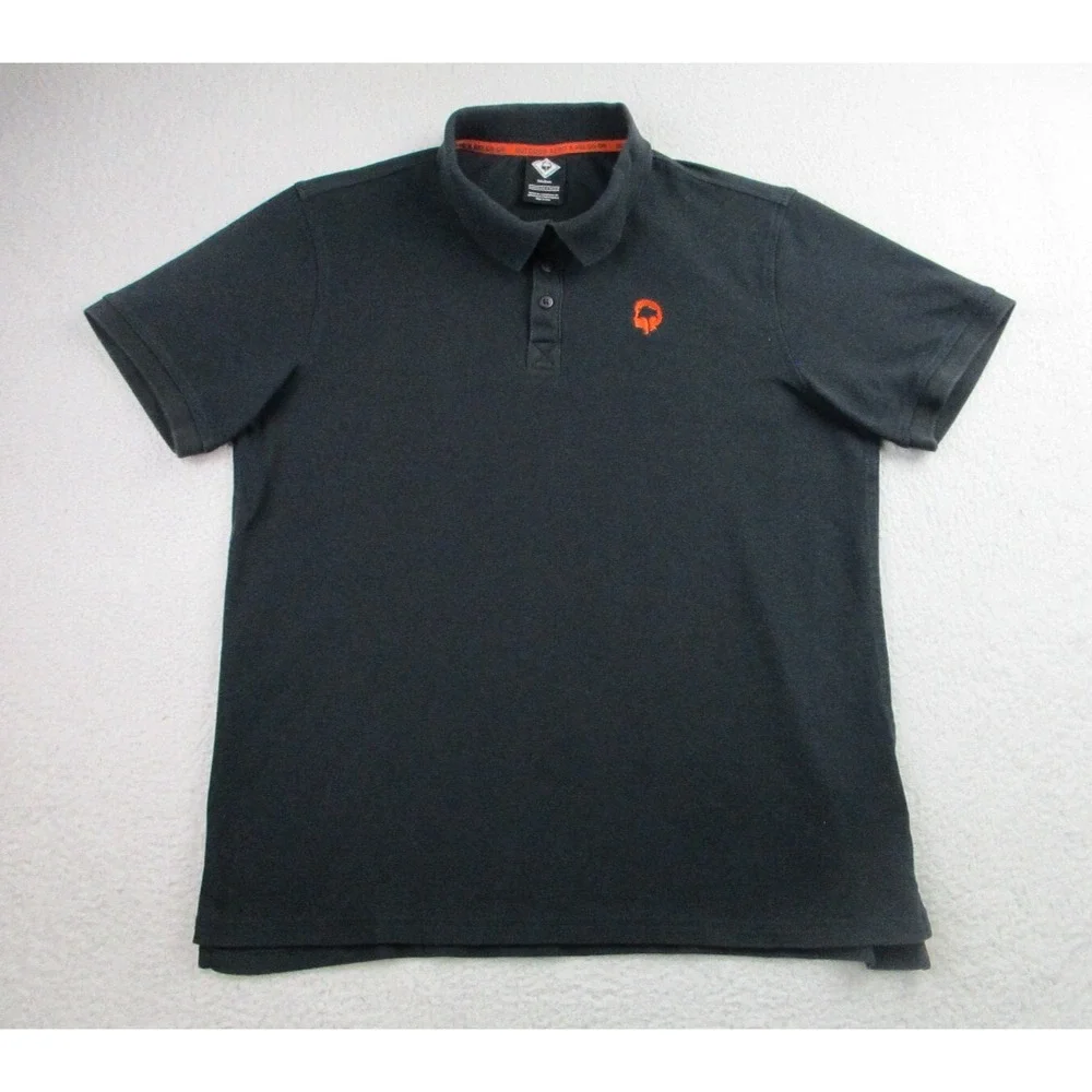 Outdoor Afro X REI Co-Op Polo Shirt‎ Mens M Black Short Sleeve Hiking Outdoors